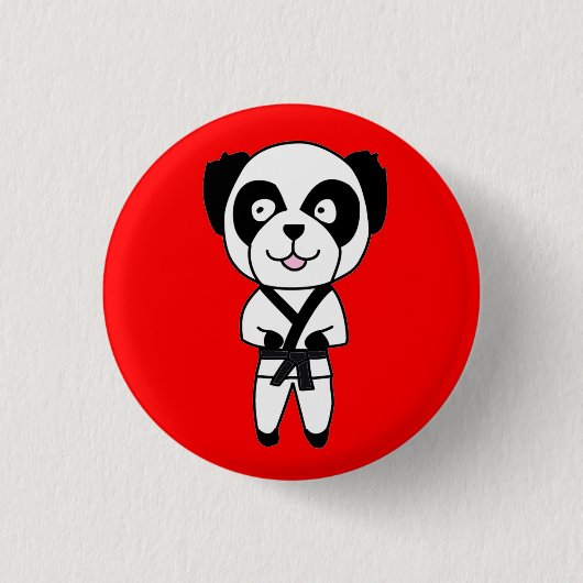 Gürtel-Panda-Bärn-Knopf Button (Vorderseite)