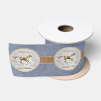 Gürtel und Gürtelschnalle aus Western auf Denim Pr