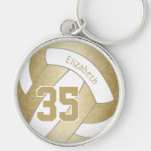 gürtelgoldgelber personalisierter Volleyball-Schlü Schlüsselanhänger (Vorne)