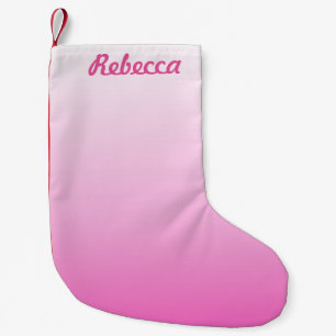 gürtelige Monogramm ombre staubige Rose Rosa Kleiner Weihnachtsstrumpf
