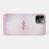 gürtelige Rose Gold lila Glitzer Case-Mate iPhone Hülle (Rückseite (Horizontal))