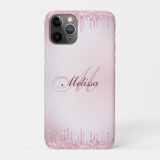 gürtelige Rose Gold lila Glitzer Case-Mate iPhone Hülle (Rückseite)
