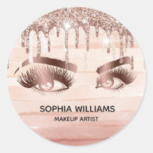 gürtelige Schminkaugen Rose Gold Tropfen Glitzer