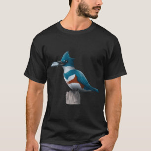 Gürtelkingfischer mit Fisch T-Shirt