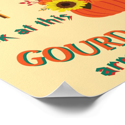 Gürtelkürbis Poster (Ecke)