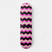 Gürtelmuster Zickzag Fuchsia Zickzack Skateboard (Vorderseite)