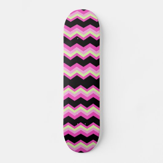 Gürtelmuster Zickzag Fuchsia Zickzack Skateboard (Vorderseite)