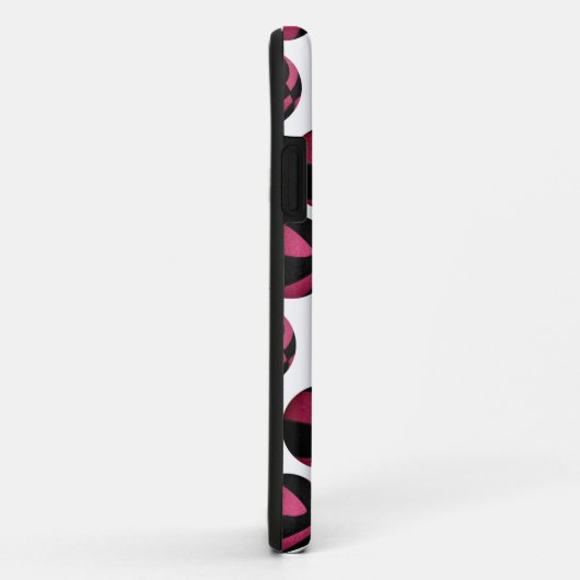 Gürtelrosa Basketballmuster mit Monogramm Case-Mate iPhone Hülle (Hinten/Rechts)