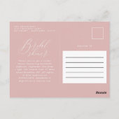 Gürtelrosa Rostbrust, floralfarbenes elegantes Bra Postkarte (Rückseite)