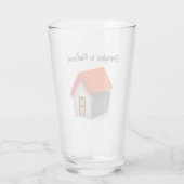 Gürtelrose Bewusstsein beim Getränk Glas (Rückseite)