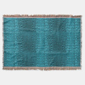 Gürtelschick-Türkis-Aqua-Blue-Alligator Decke (Vorderseite)