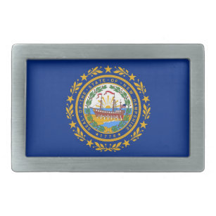 Gürtelschnalle mit Flagge des New Hampshire Staat