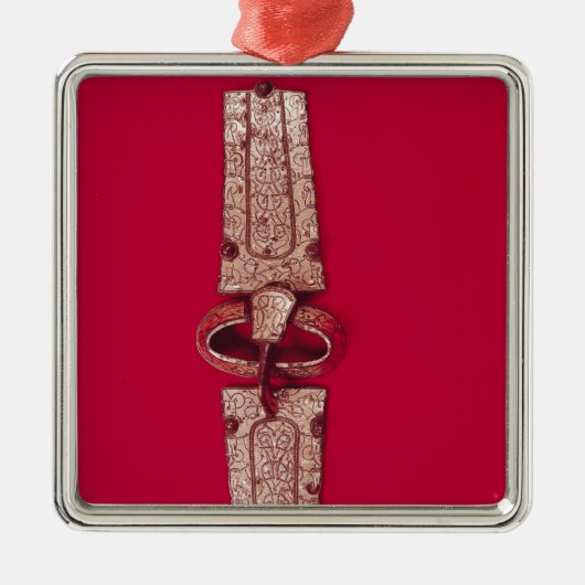 Gürtelschnalle, vom Friedhof Silbernes Ornament (Vorne)