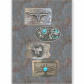 Gürtelschnallen aus korrosionsbewehrtem Stahl Aufkleber (Vorderseite)