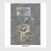 Gürtelschnallen aus korrosionsbewehrtem Stahl Aufkleber (Blatt)