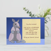 Gürteltier-Einladungen Einladung (Stehend Vorderseite)