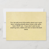 Gürteltier-Einladungen Einladung (Rückseite)