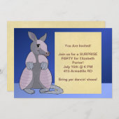 Gürteltier-Einladungen Einladung (Vorne/Hinten)