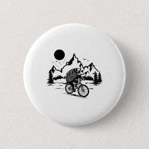 Gürteltier fährt Fahrrad Vintage Mountainbiken A Button