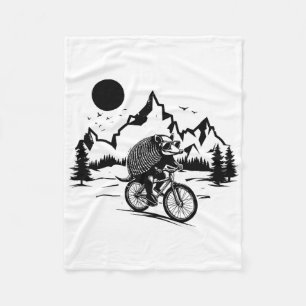 Gürteltier fährt Fahrrad Vintage Mountainbiken A Fleecedecke