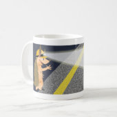 Gürteltier-Geschwindigkeits-Stoß-Tasse Kaffeetasse (Vorderseite Links)
