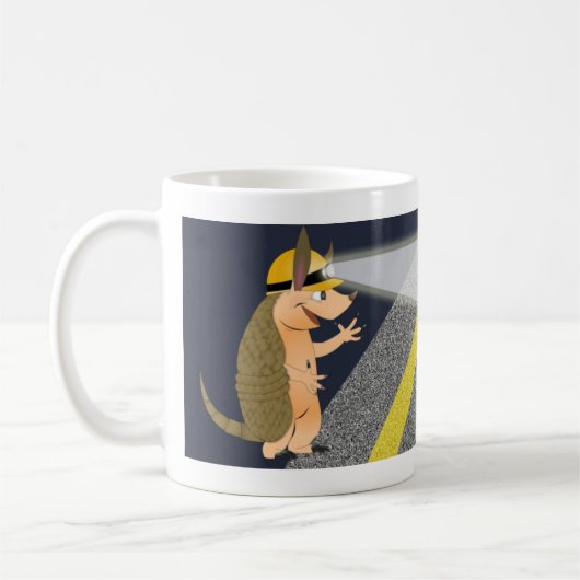 Gürteltier-Geschwindigkeits-Stoß-Tasse Kaffeetasse (Links)