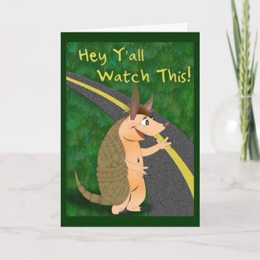 Gürteltier-Gruß-Karte Karte (Vorderseite)