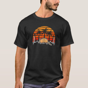 Gürteltier-Herzschlag Retro T-Shirt