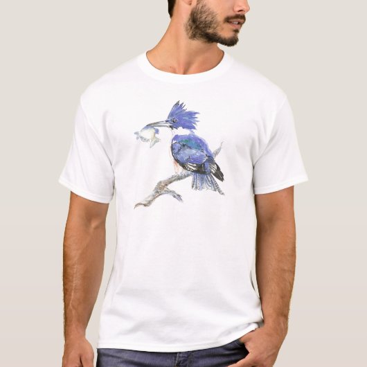 Gürteltier - mit Fisch - Vogelsammlung T-Shirt (Vorderseite)