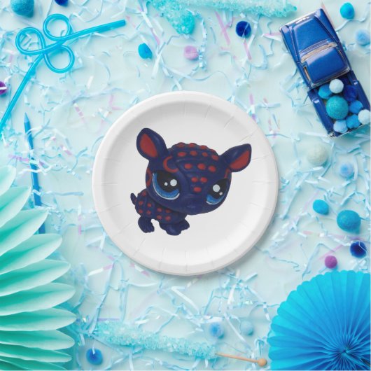 Gürteltier-Platte Pappteller (Party)