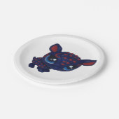 Gürteltier-Platte Pappteller (Schrägansicht)