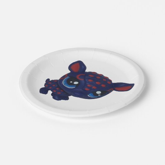 Gürteltier-Platte Pappteller (Schrägansicht)