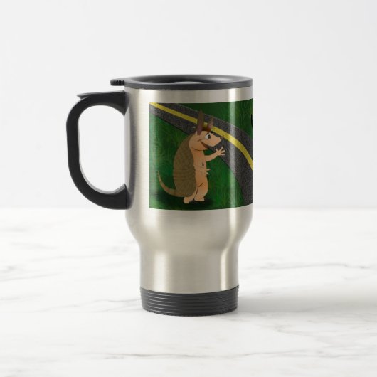 Gürteltier-Reise-Tasse Reisebecher (Links)
