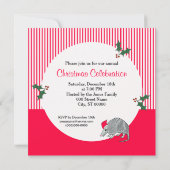 Gürteltier-Sankt-WeihnachtsParty Einladung (Rückseite)