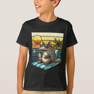 Gürteltier Und Sonne Vintage 80er Retro Sommerferi T-Shirt