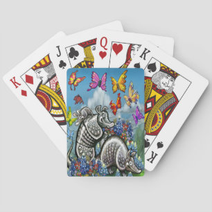Gürteltiere Bluebonnets Schmetterlinge Wildblumen Spielkarten