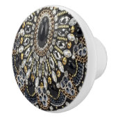 gürtnerisch Glam Art Deko Keramikknauf (Rechts)