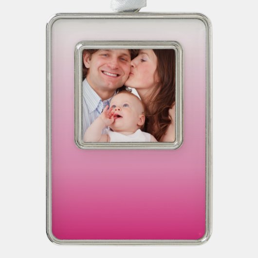 gürtnisch-minimalistisch staubige Rose Kirschblüte Rahmen-Ornament Silber (Vorderseite)