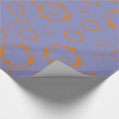 gürtnorange blaue Quadrate Muster schwindelnde Kun Geschenkpapier (Ecke)