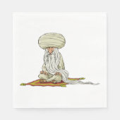 Guru mit langem Bart Serviette (Vorderseite)
