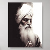 Gurū Nānak Abstrakt Portrait - Sikh Poster (Vorne)
