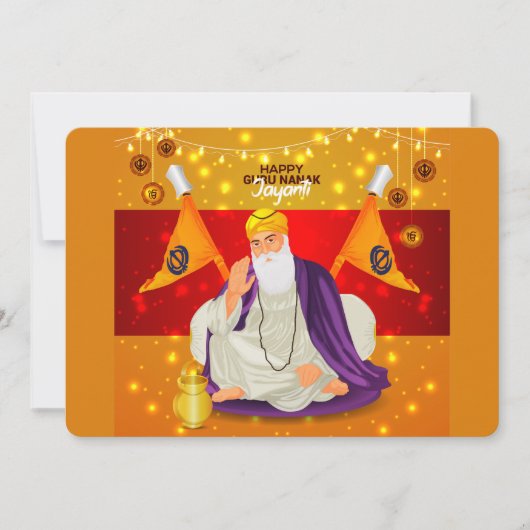 Guru Nanak Feiertagskarte (Vorderseite)