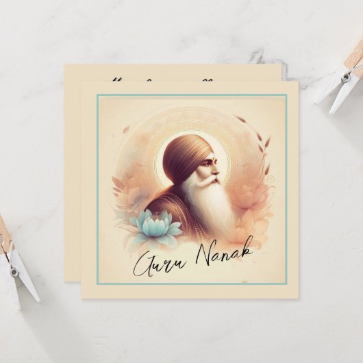 Guru Nanak Karte (Vorderseite/Rückseite Beispiel)