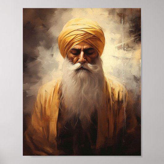Gurū Nānak Portrait - Sikh Poster (Vorne)