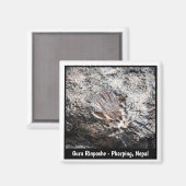 Guru Rinpoche Hand Imprint, Pharping Höhle - Nepal Magnet (Vorderseite/Rückseite)