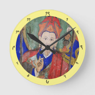 Guru Rinpoche, Padmasambhava, Himalaya - Nepal Runde Wanduhr