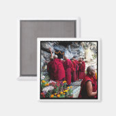 Guru Rinpoche, Pharping Höhle, Mönche - Nepal Magnet (Vorderseite/Rückseite)
