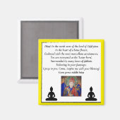 Guru Rinpoche & Seven Line Gebet /Padmasambhava Magnet (Vorderseite/Rückseite)
