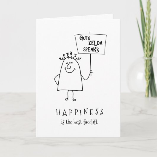 Guru Zelda Fügen Sie einen Namen Geburtstag Glückw Karte (Vorderseite)