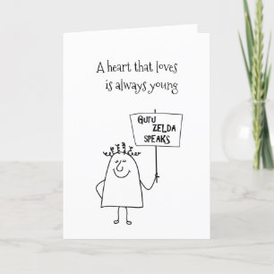 Guru Zelda spricht Spaß machen Jubiläum individual Karte